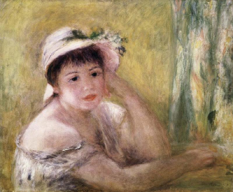 Pierre Renoir Woman with a Straw Hat china oil painting image